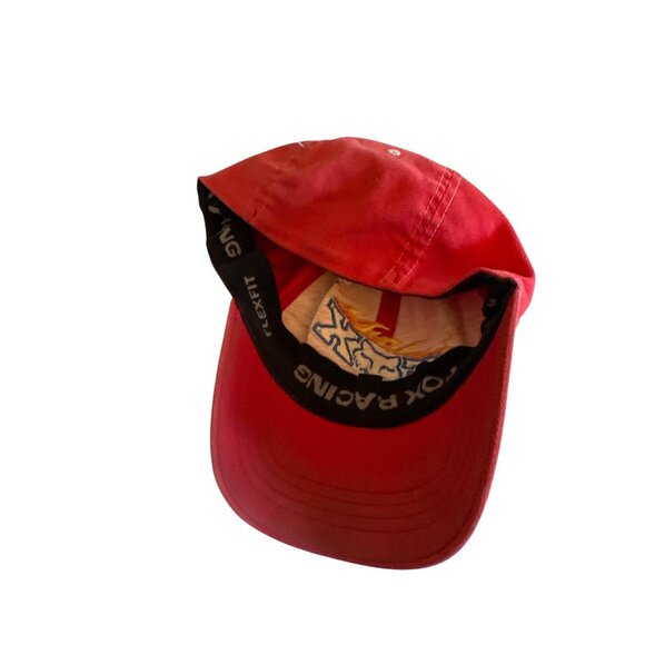 Fox Racing Flexfit Embroidered Baseball Cap In Red Flame Logo Stretch Fit - Picture 4 of 6